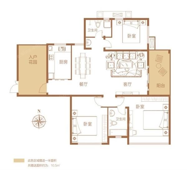 136平米户型图